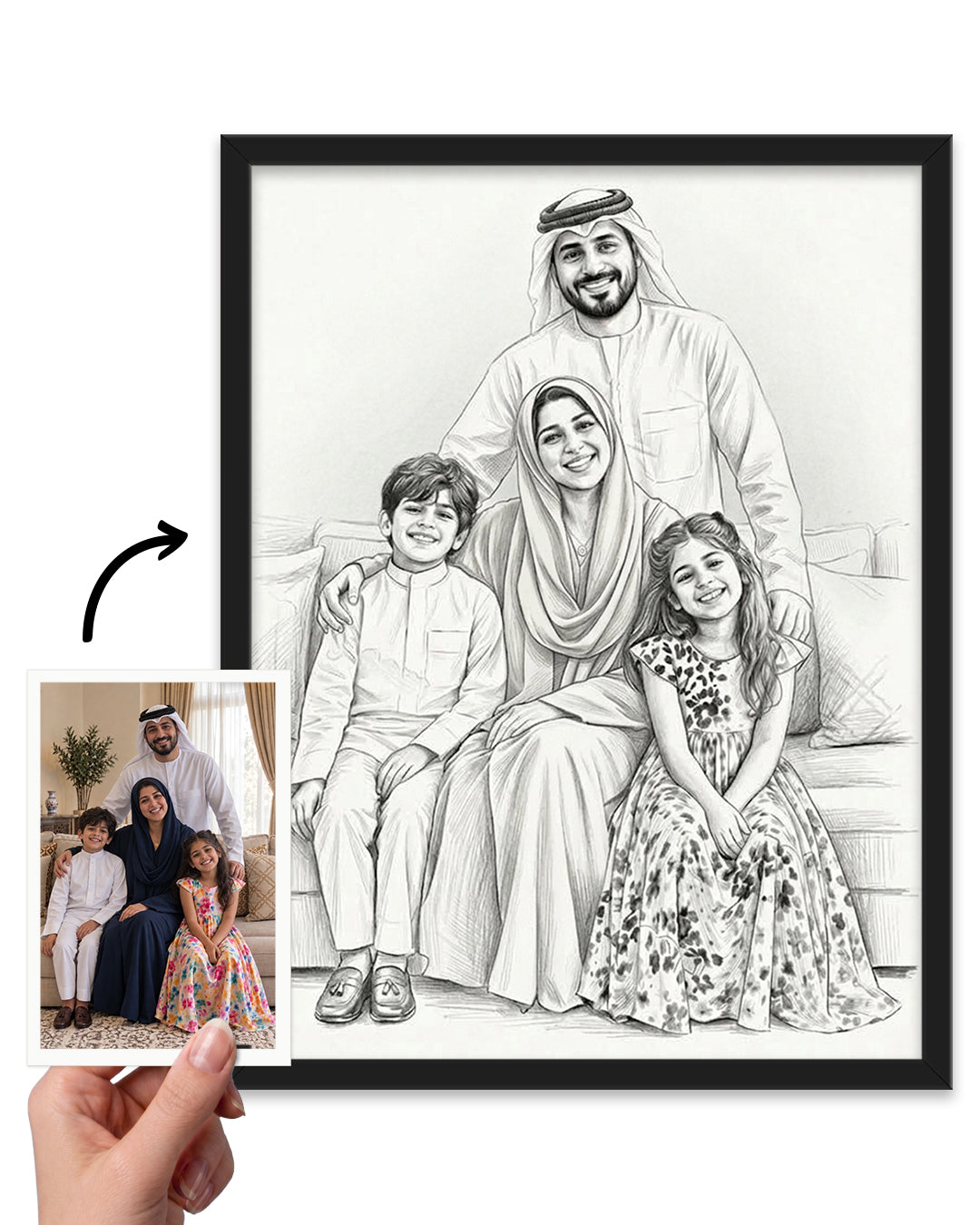 Custom Portrait From Photo, Personalized Wedding Gift, Pencil sketch, Anniversary Gifts For Wife Husband