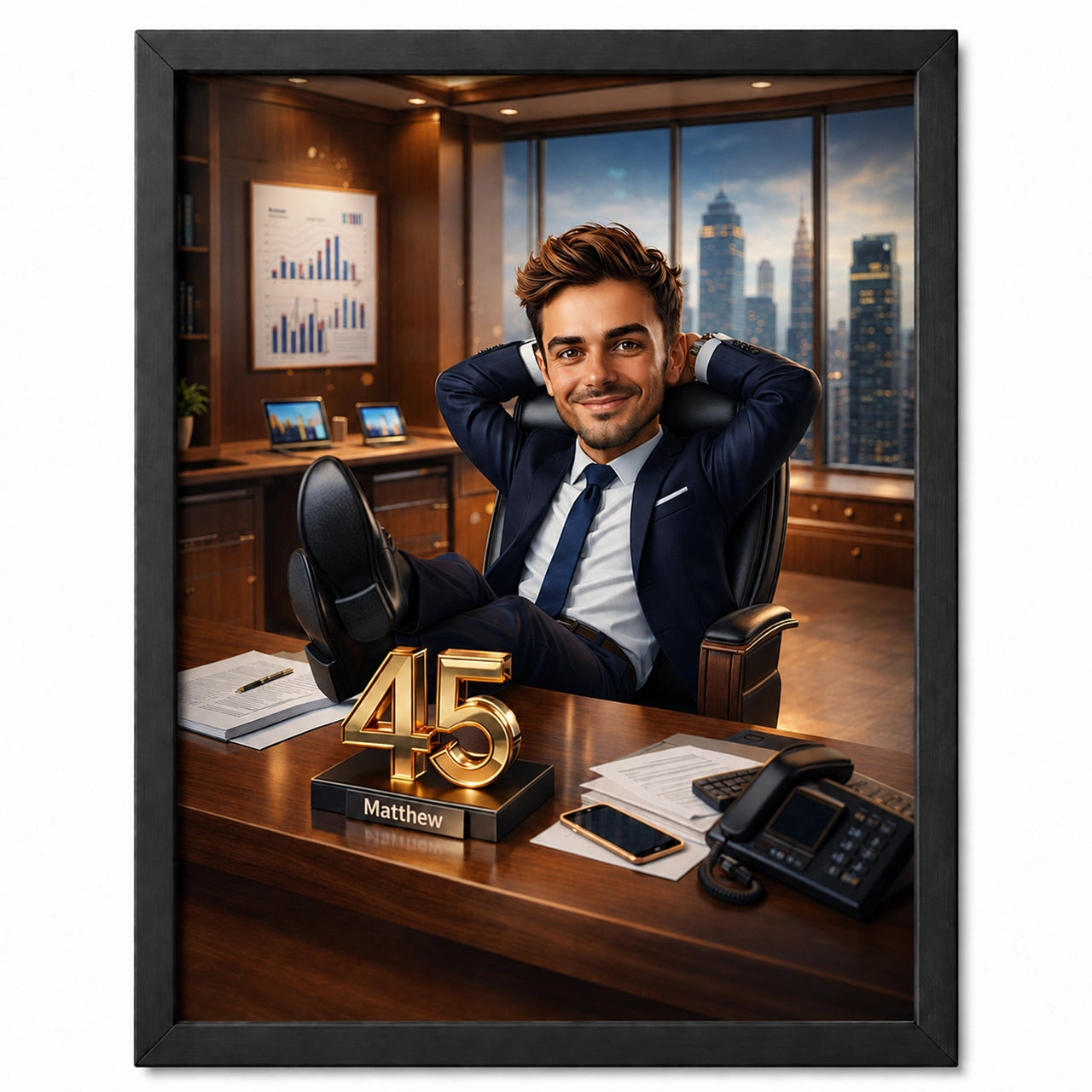 Boss Caricature from Photo - Personalized Gift for Him