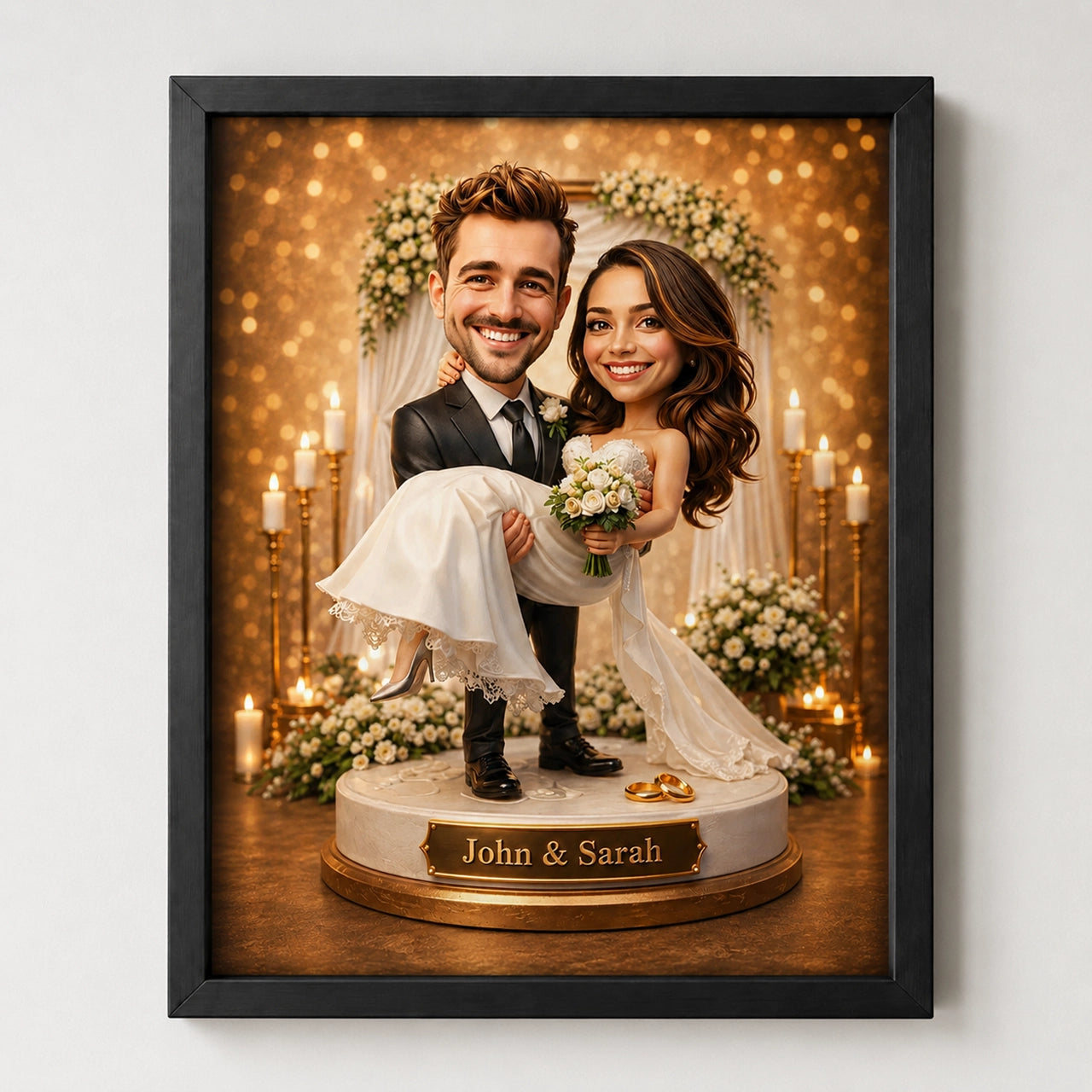 Wedding Caricature from Photo - Personalized Gift for Newlyweds