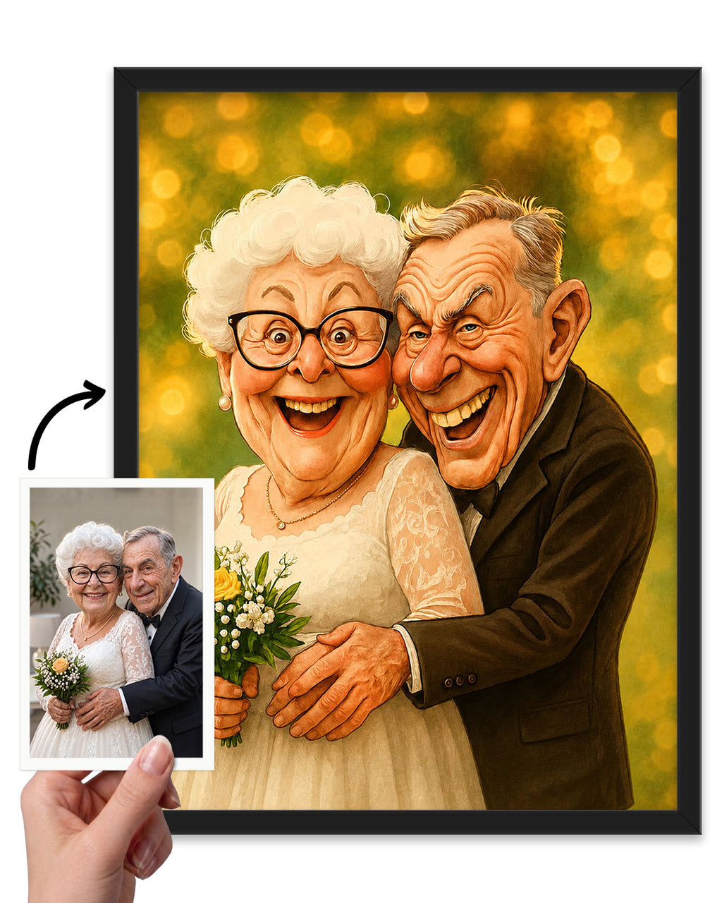 Customized Portrait from Photo | Fun & Playful Canvas Art | Ready to Hang Canvas Print | Unique Gift Idea