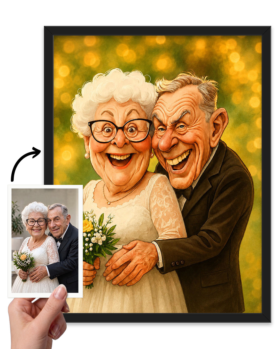 Customized Portrait from Photo | Fun & Playful Canvas Art | Ready to Hang Canvas Print | Unique Gift Idea