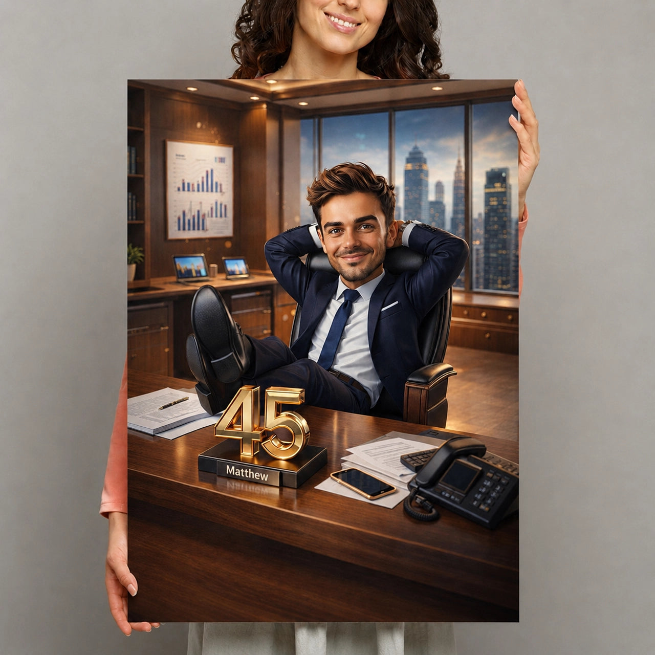 Boss Caricature from Photo - Personalized Gift for Him