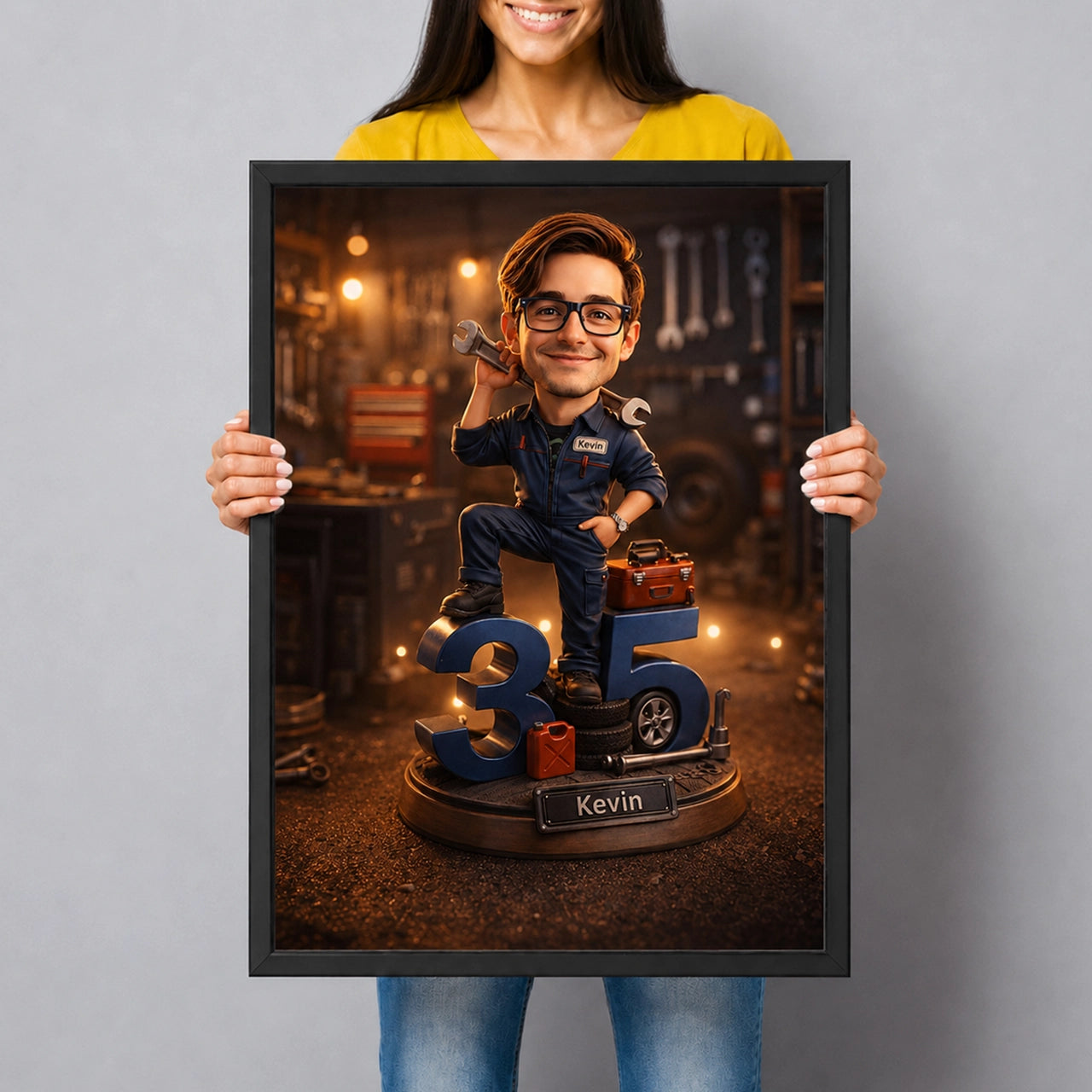 Photo to Canvas - Car Mechanic - Personalized Gift