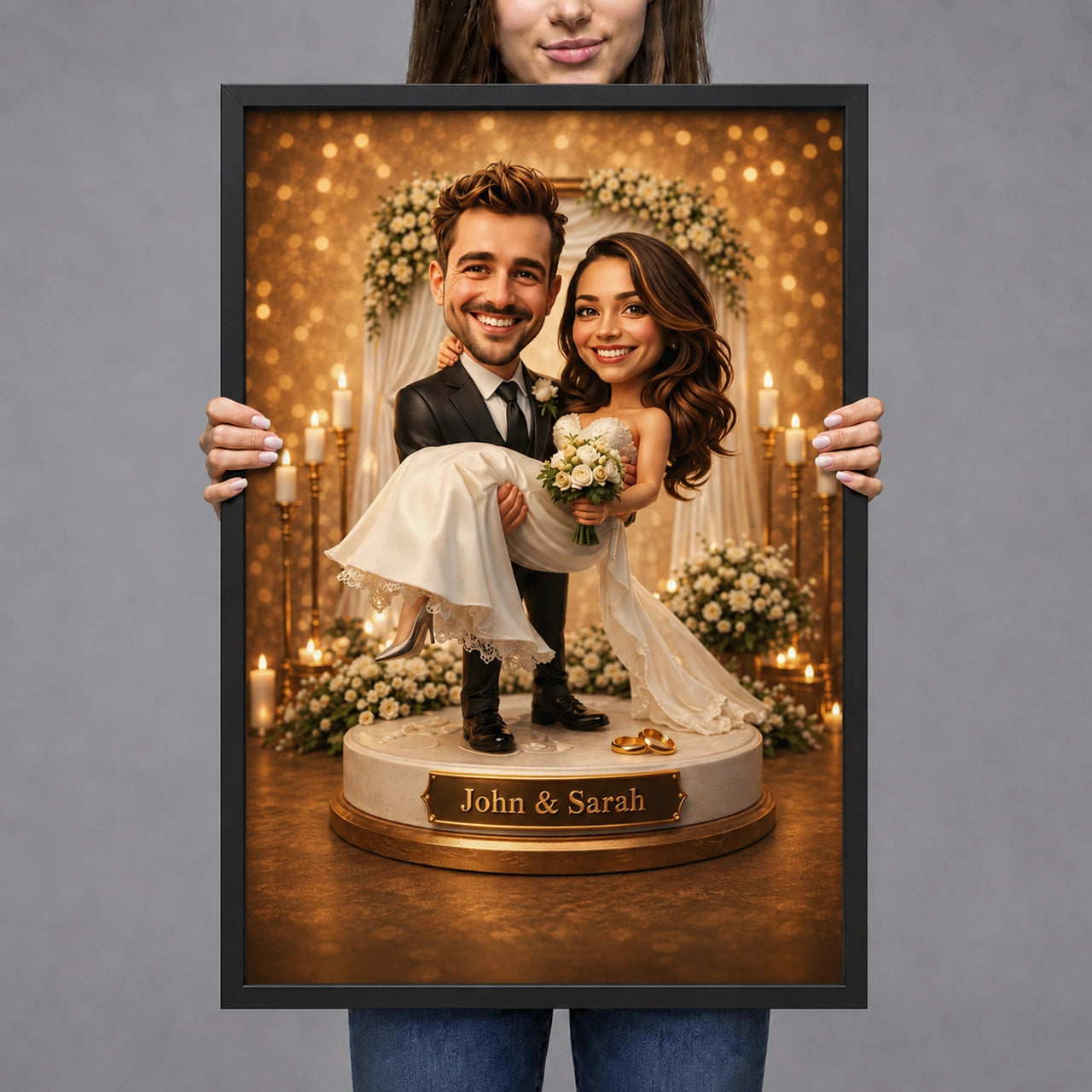 Wedding Caricature from Photo - Personalized Gift for Newlyweds