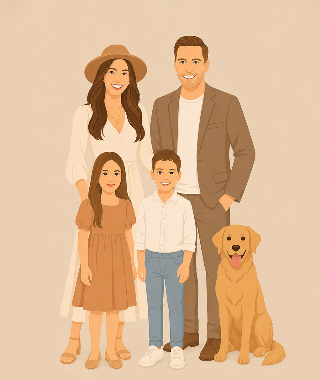 Custom Faceless Portrait from Photo | Personalized Canvas Print | Minimalist Digital Illustration | Unique Wall Art