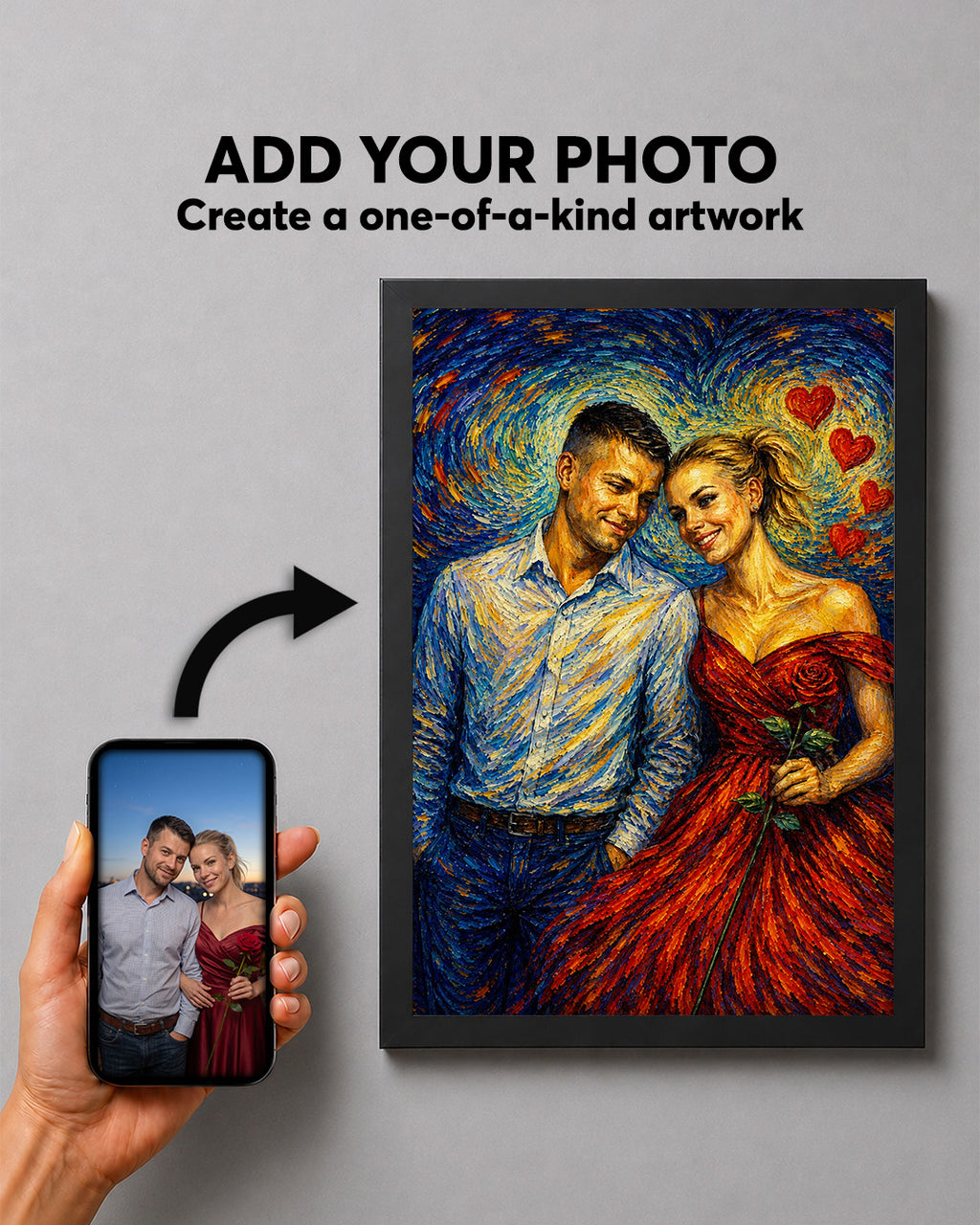 Custom Couple Portrait | Personalized Oil Painting from Your Photo