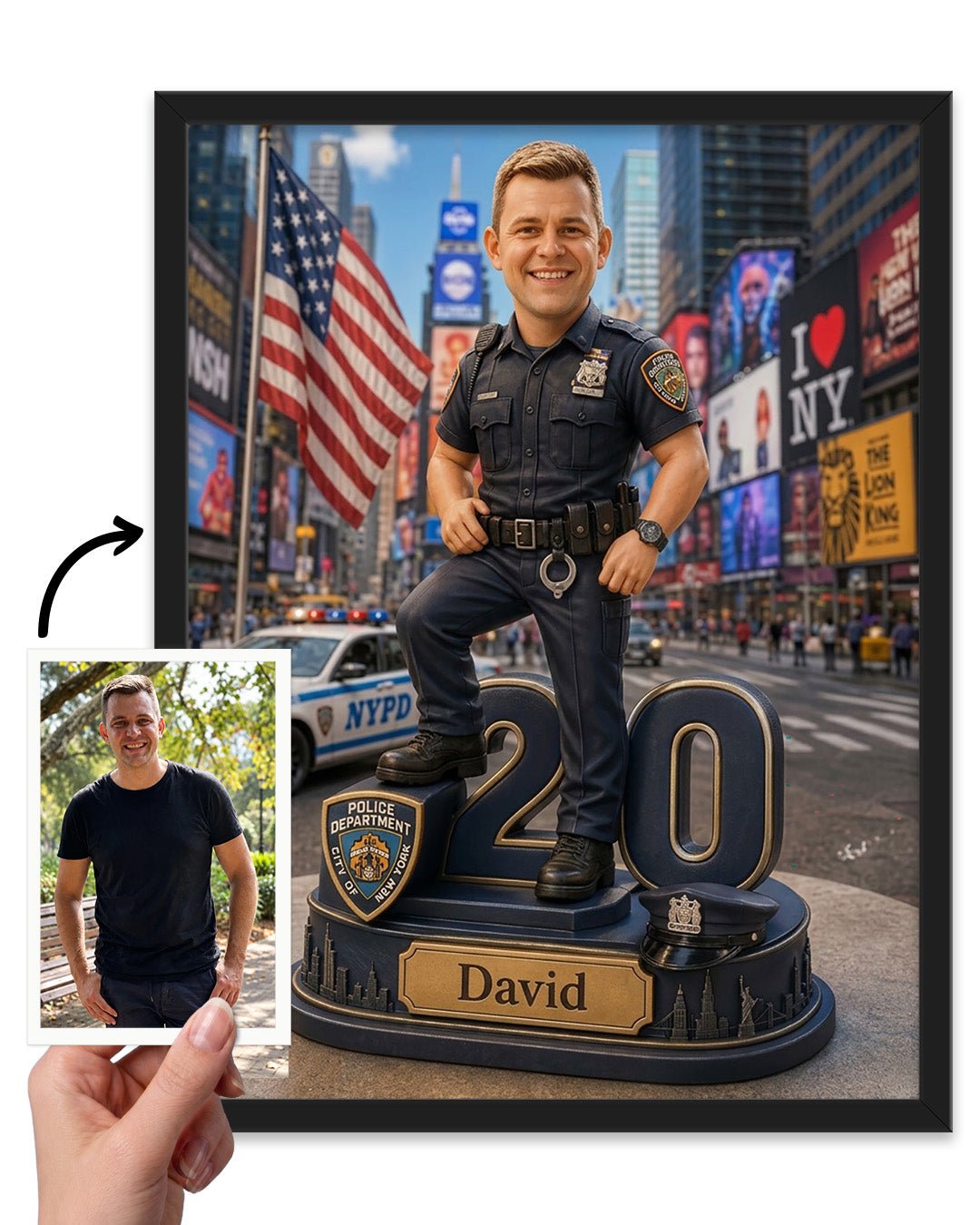 USA  Law Enforcement Portrait | Personalized Artwork from Your Photo (Copy)