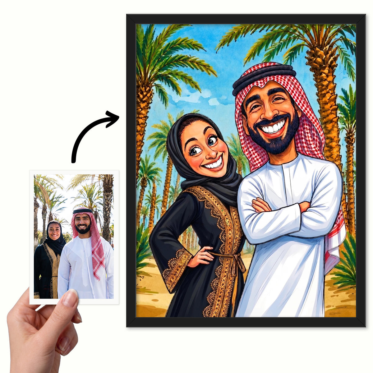 صورة شخصية مخصصة من صورتك | لوحة فنية مرحة وممتعة على قماش الكانفاس | طباعة جاهزة للتعليق على قماش الكانفاس | فكرة هدية فريدة