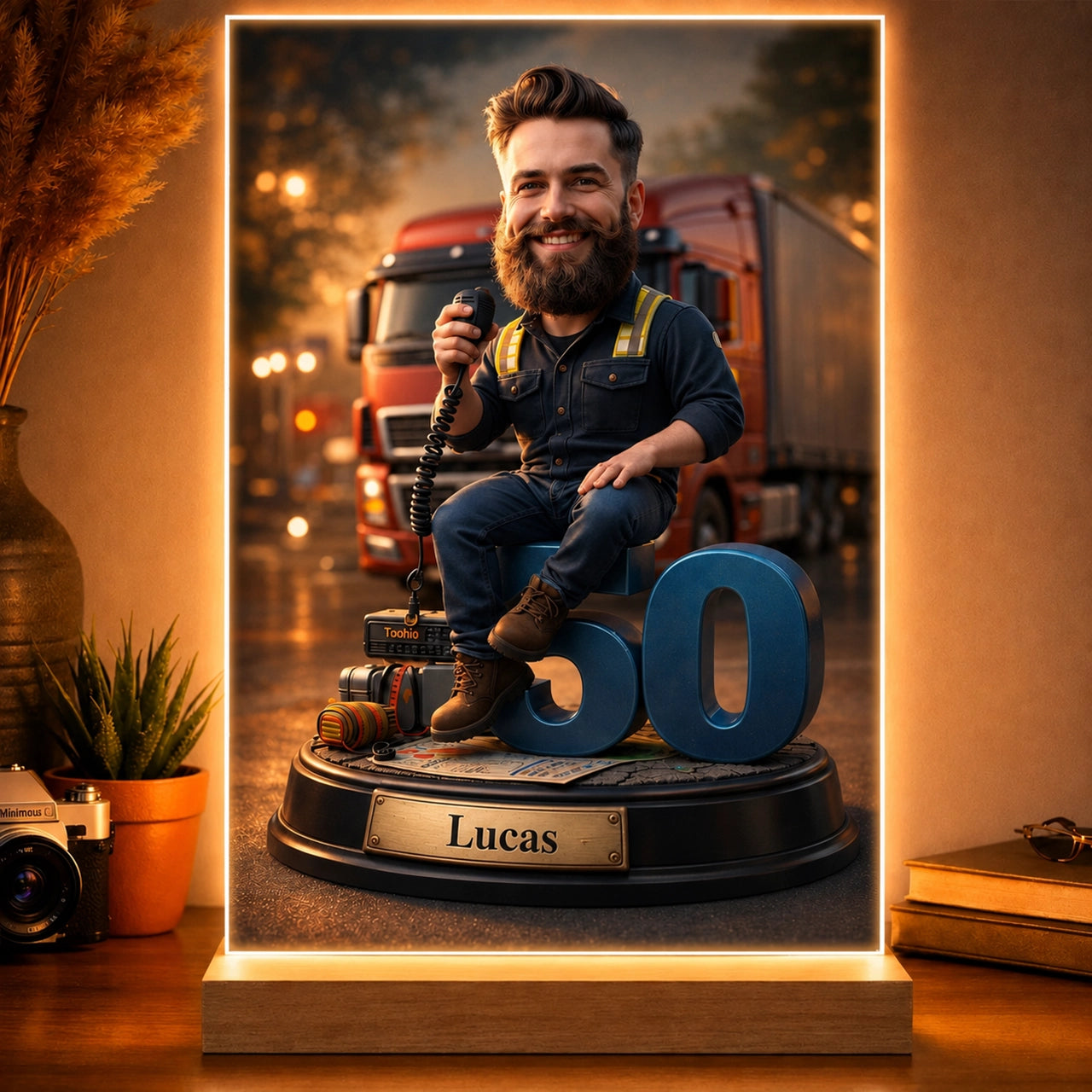 Truck Driver Caricature – For Dad, Work Colleague, Boyfriend