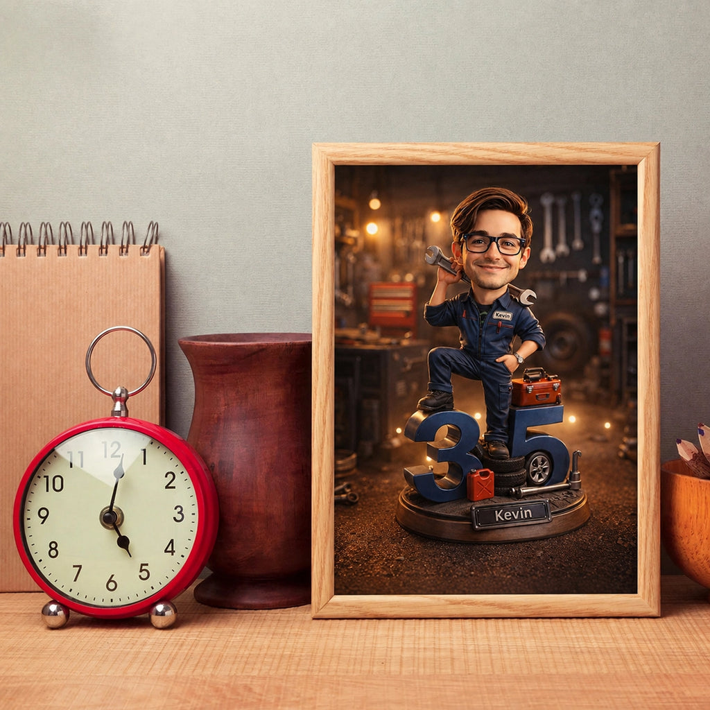 Photo to Canvas - Car Mechanic - Personalized Gift