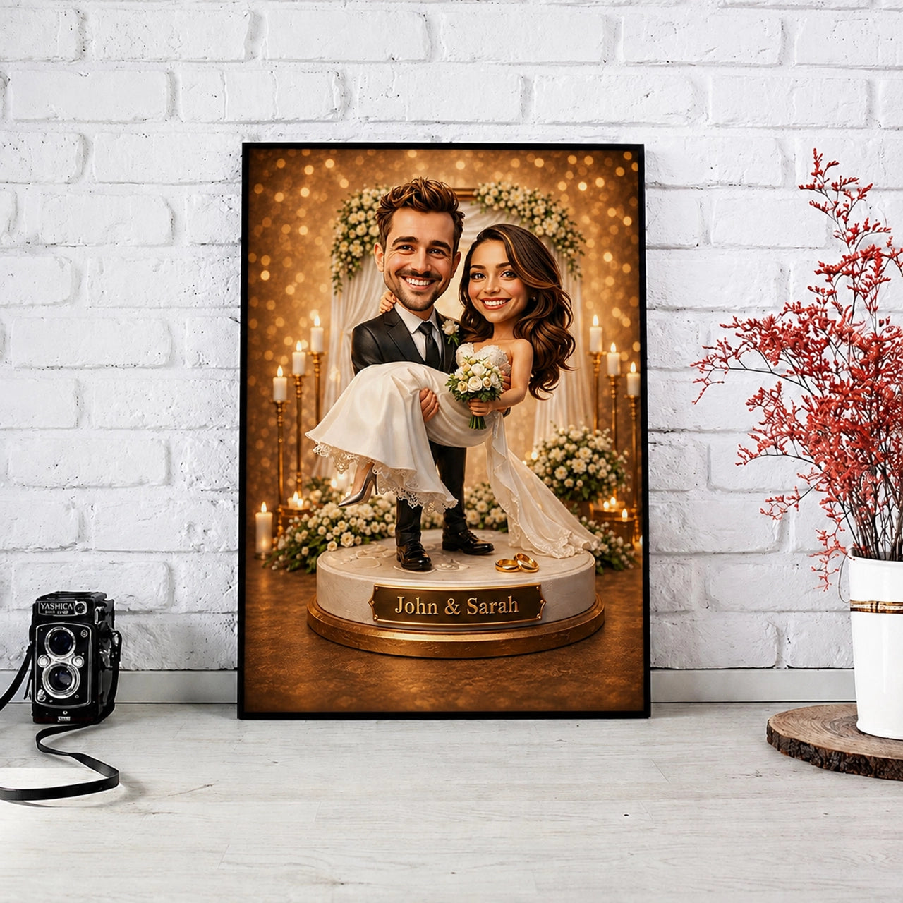 Wedding Caricature from Photo - Personalized Gift for Newlyweds