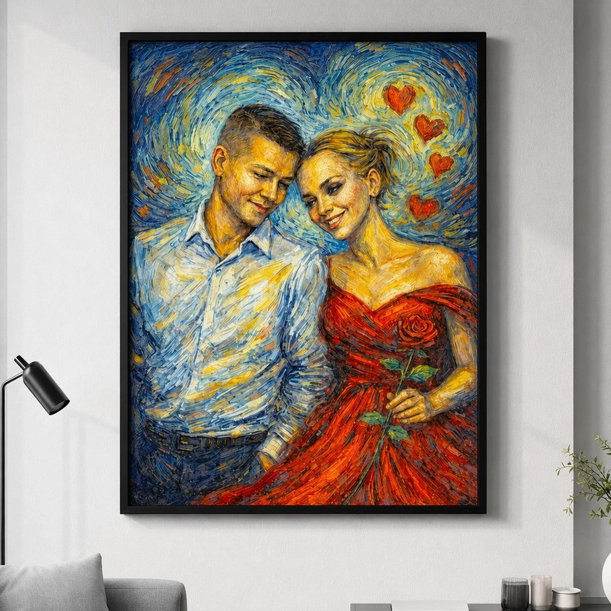 Custom Couple Portrait | Personalized Oil Painting from Your Photo