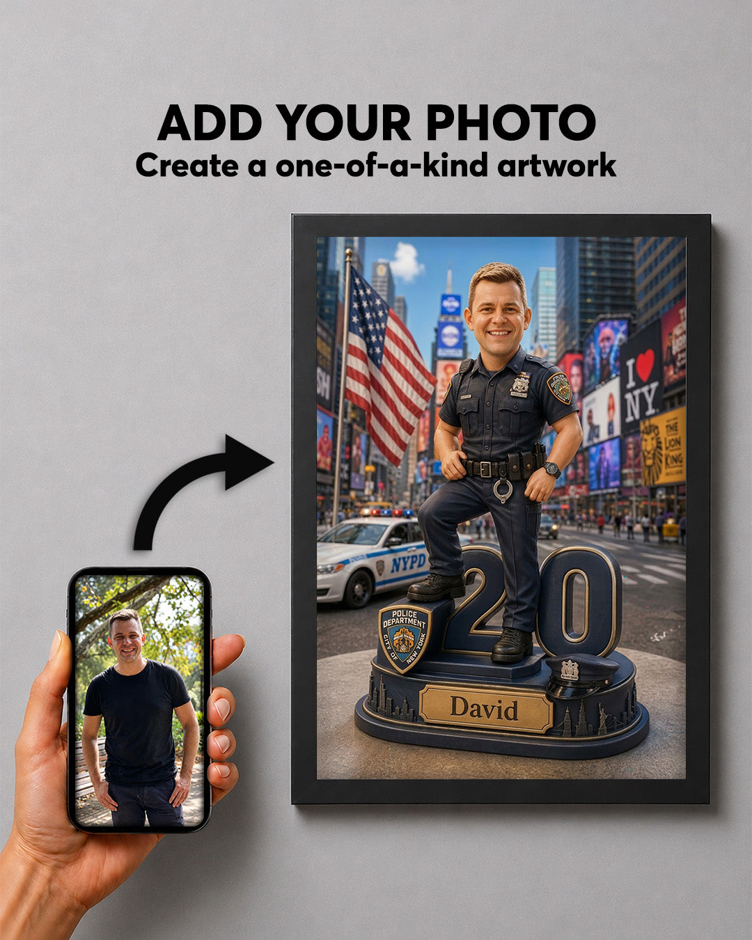 USA  Law Enforcement Portrait | Personalized Artwork from Your Photo (Copy)