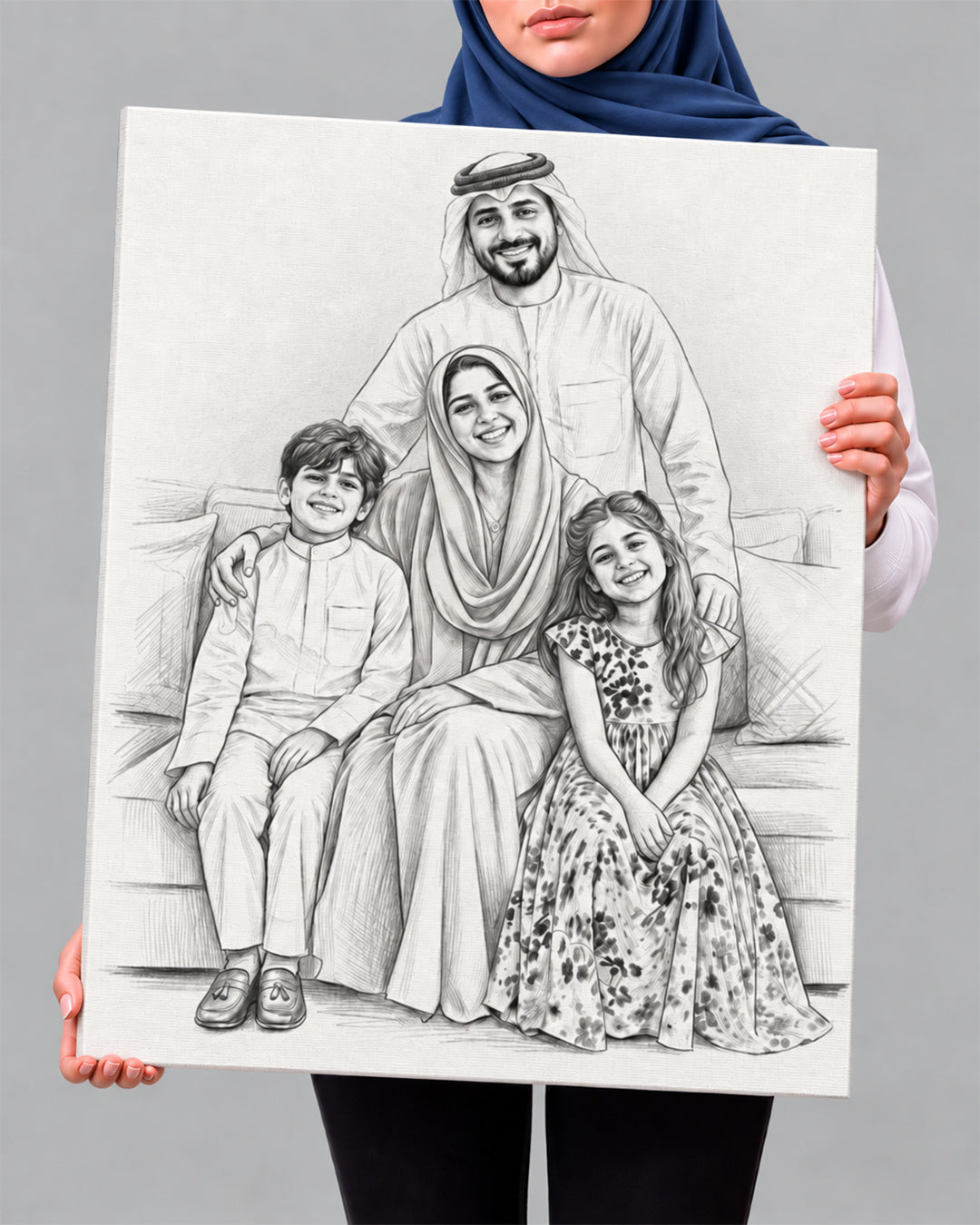 Custom Portrait From Photo, Personalized Wedding Gift, Pencil sketch, Anniversary Gifts For Wife Husband