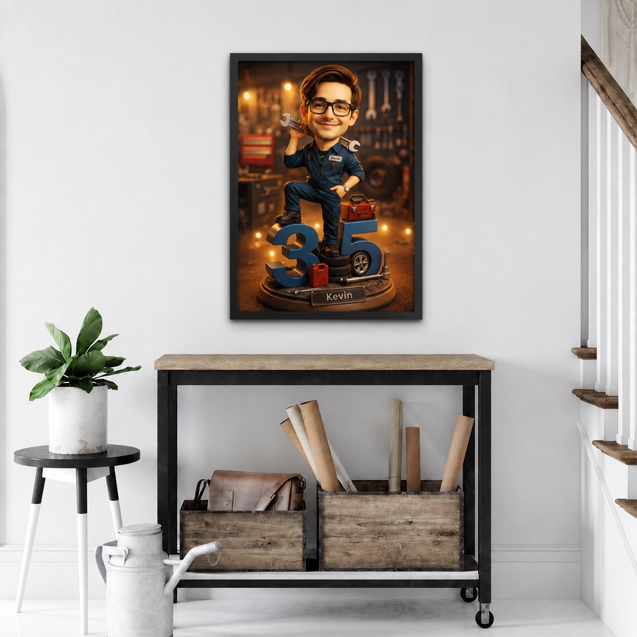 Photo to Canvas - Car Mechanic - Personalized Gift