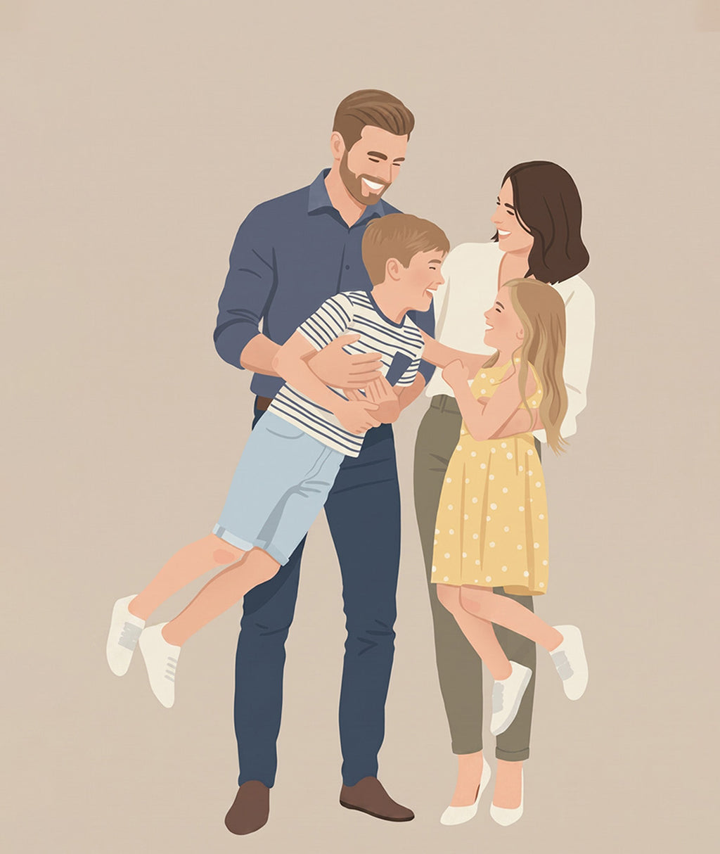 Custom Faceless Portrait from Photo | Personalized Canvas Print | Minimalist Digital Illustration | Unique Wall Art