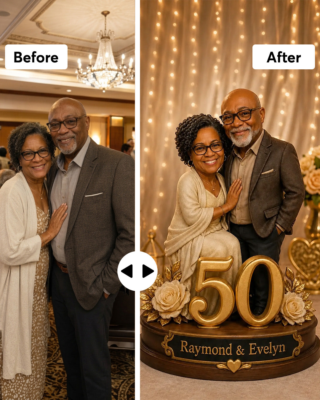 Wedding Couple Portrait  from Photo  |  Custom Wedding Portrait | Unique Anniversary Gift