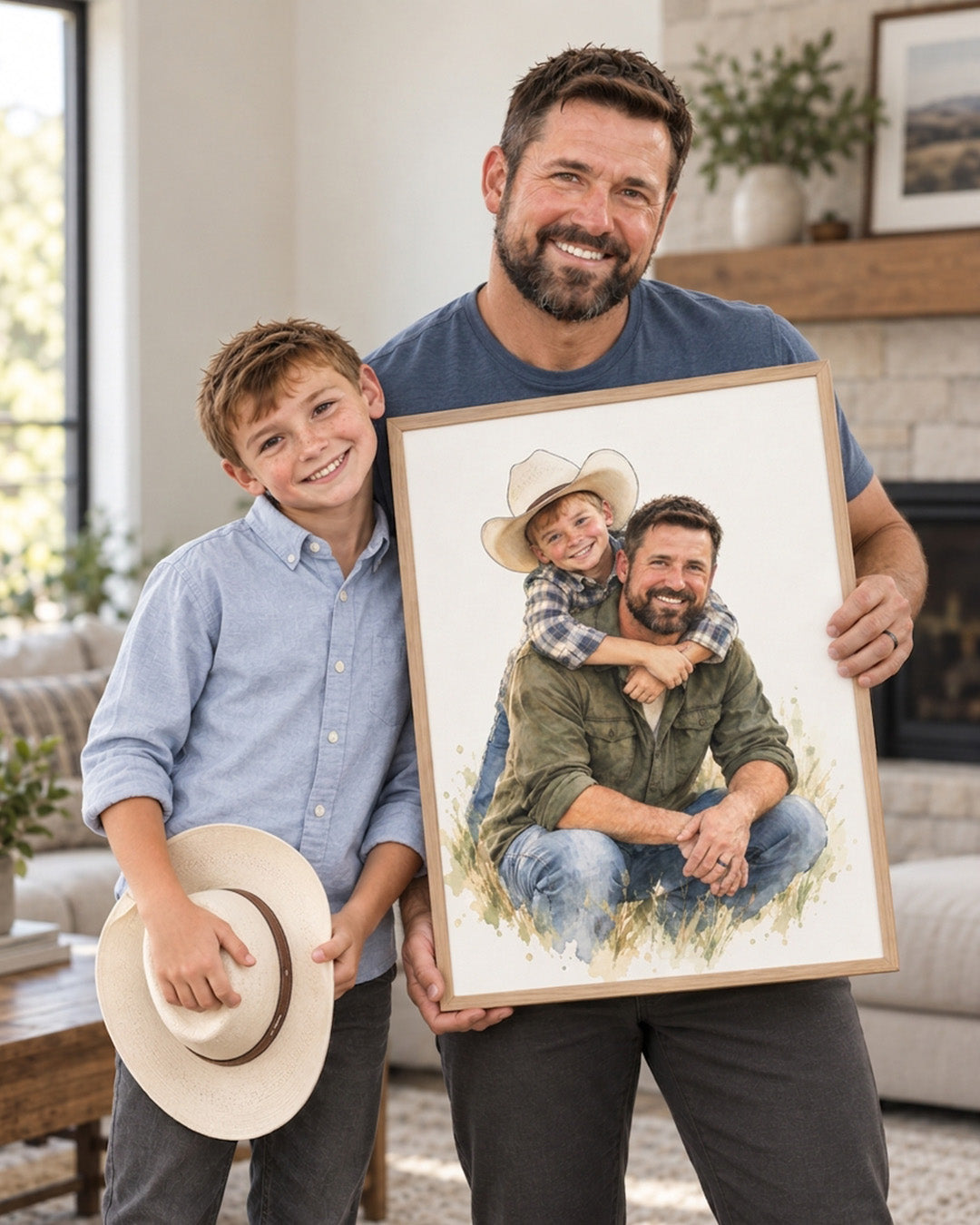 Delicate Watercolor Portrait from Photo – Personalized Canvas Painting, Custom Couple Wedding, Engagement & Anniversary Gift