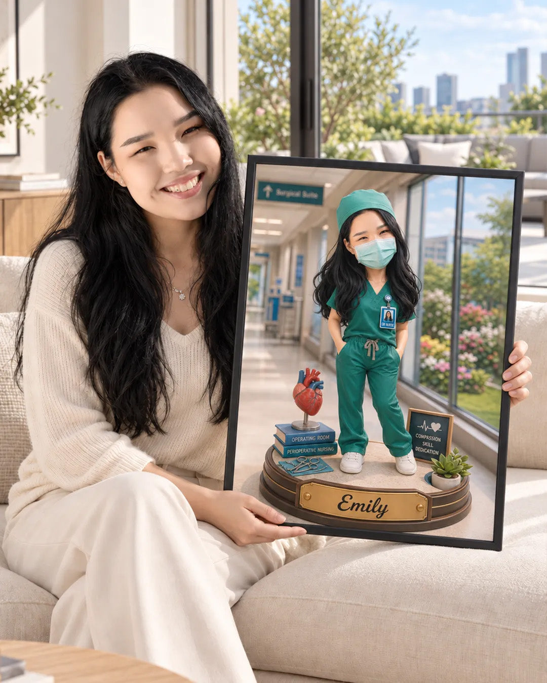 Personalized Healthcare Worker Portrait | Custom Image from Your Photo