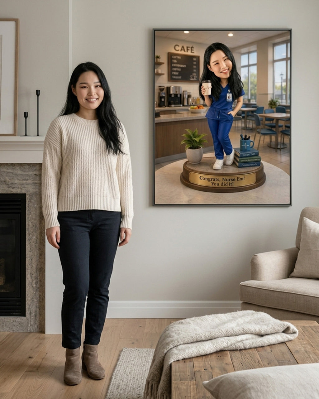 Personalized Healthcare Worker Portrait | Custom Image from Your Photo