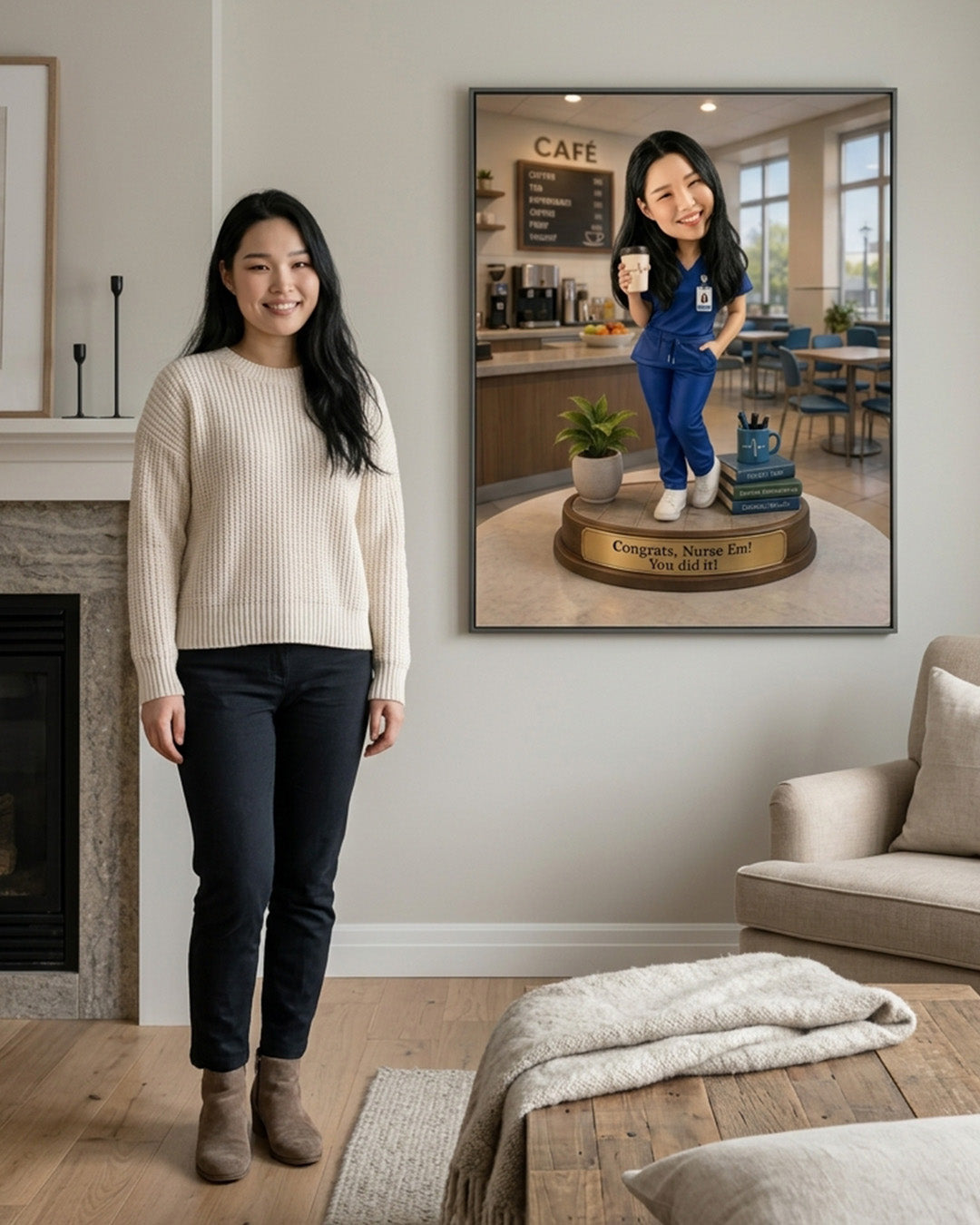 Personalized Healthcare Worker Portrait | Custom Image from Your Photo
