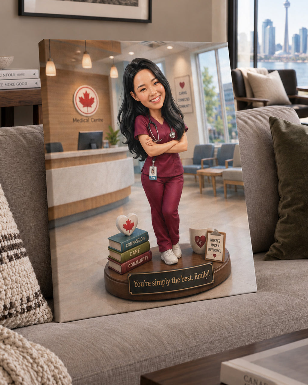 Personalized Healthcare Worker Portrait | Custom Image from Your Photo