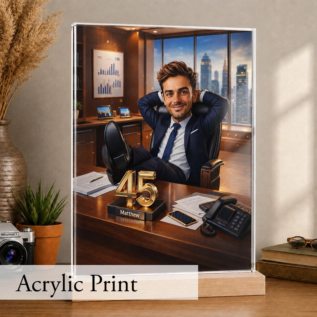 Boss Caricature from Photo - Personalized Gift for Him