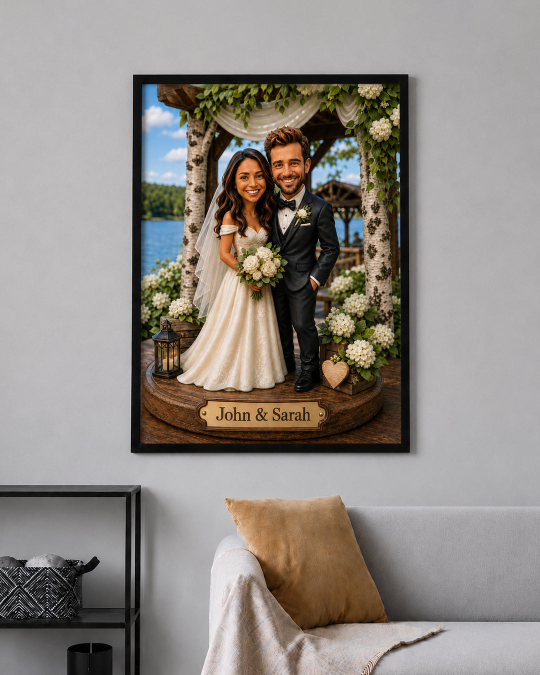 Wedding Caricature from Photo - Personalized Gift for Newlyweds