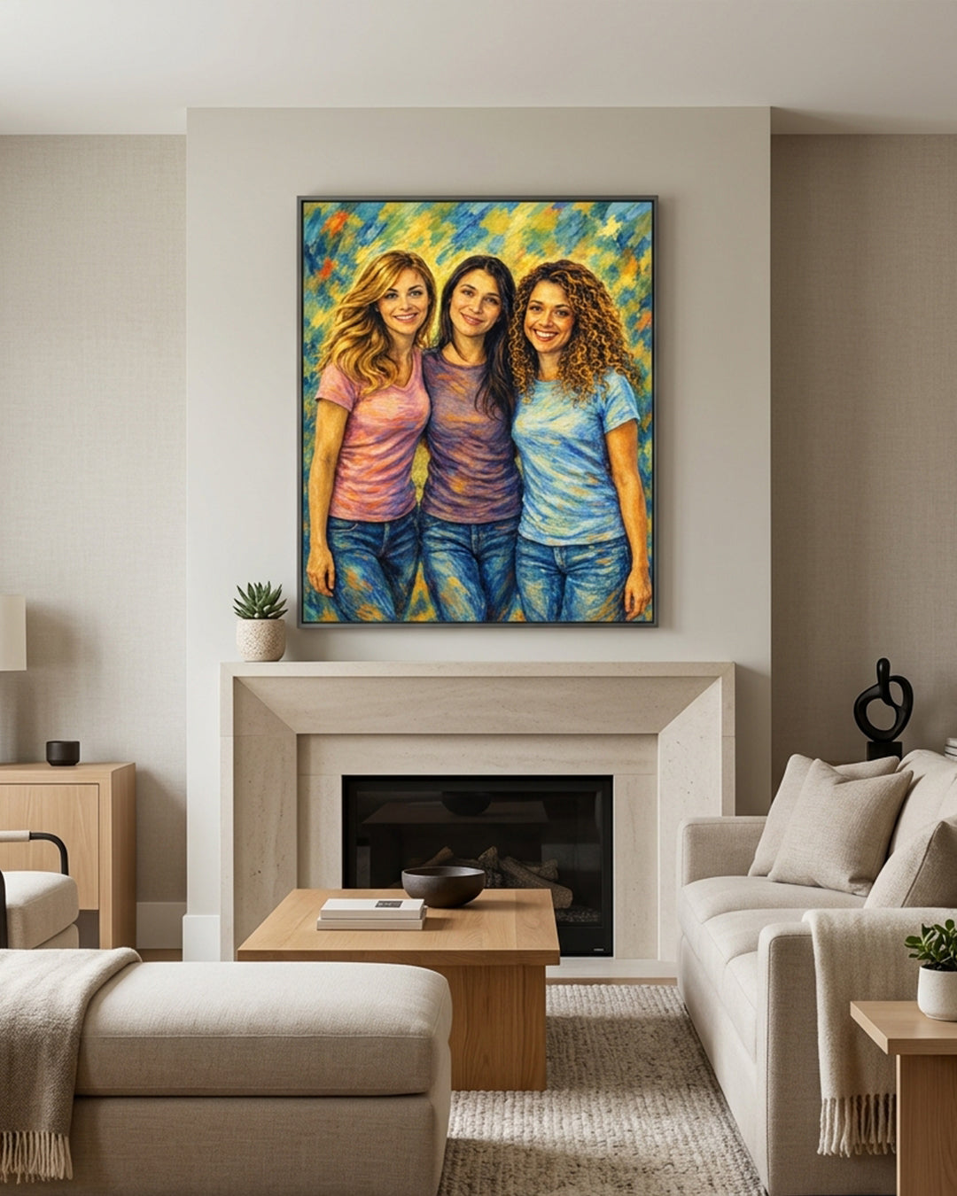 Oil Painting Look from Photo, Custom Oil Couple Portrait, Canvas wall art, Personalized Oil Painting Wall Art Canvas, Wedding Custom Canvas
