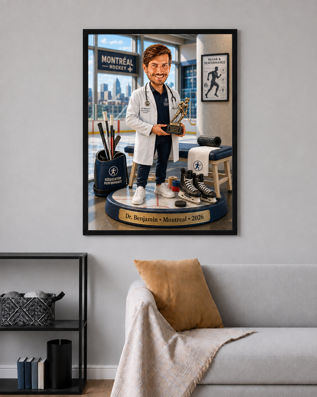 Doctor Caricature - Personalized Birthday Gift for Dad, Work Colleague, Husband