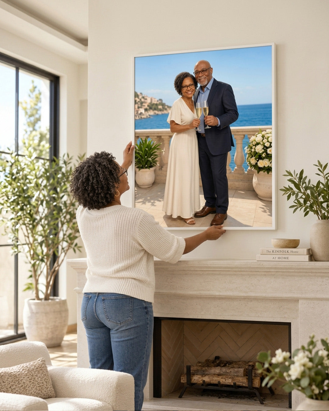 Wedding Couple Portrait  from Photo  |  Custom Wedding Portrait | Unique Anniversary Gift
