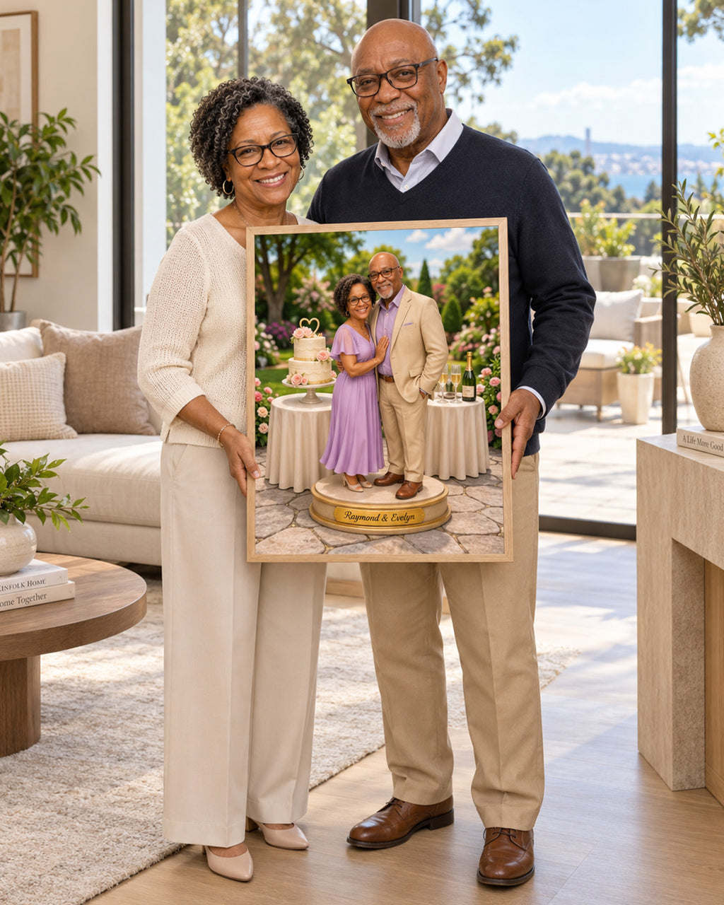Wedding Couple Portrait  from Photo  |  Custom Wedding Portrait | Unique Anniversary Gift