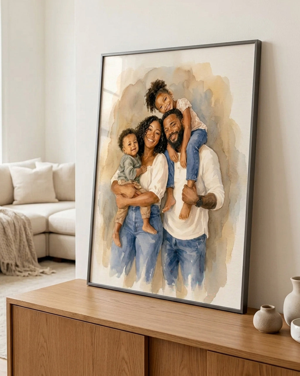 Custom Portrait From Photo, Personalized Wedding Gift, Watercolor Painting, Anniversary Gifts For Wife Husband