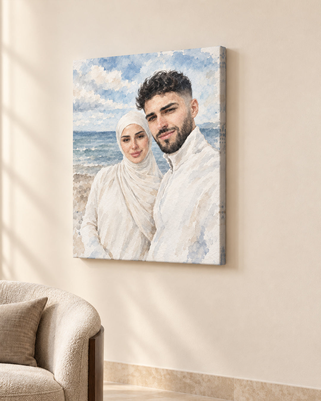 Custom Portrait From Photo, Personalized Wedding Gift, Watercolor Painting, Anniversary Gifts For Wife Husband