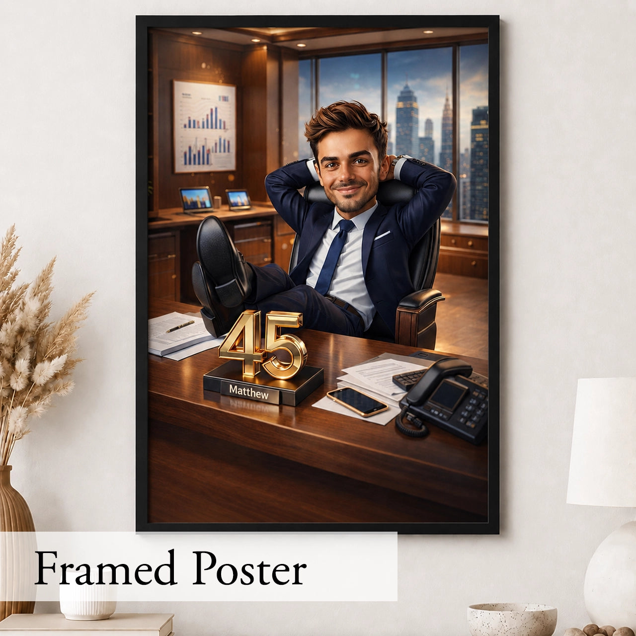 Boss Caricature from Photo - Personalized Gift for Him