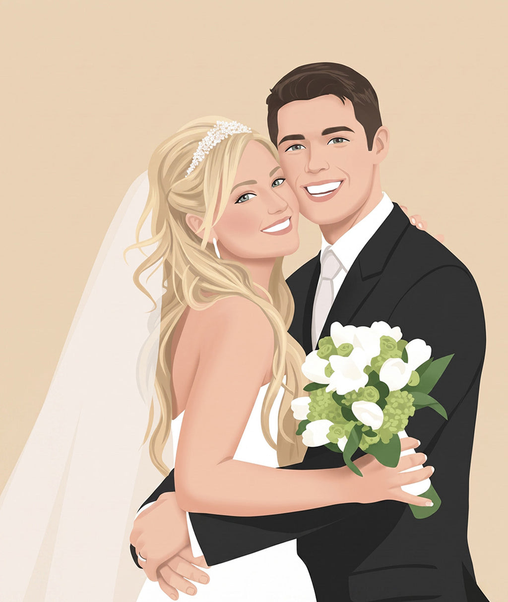 Custom Faceless Portrait from Photo | Personalized Canvas Print | Minimalist Digital Illustration | Unique Wall Art