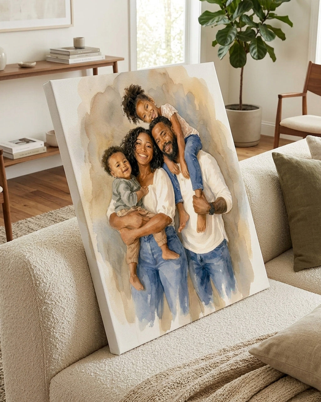 Custom Portrait From Photo, Personalized Wedding Gift, Watercolor Painting, Anniversary Gifts For Wife Husband