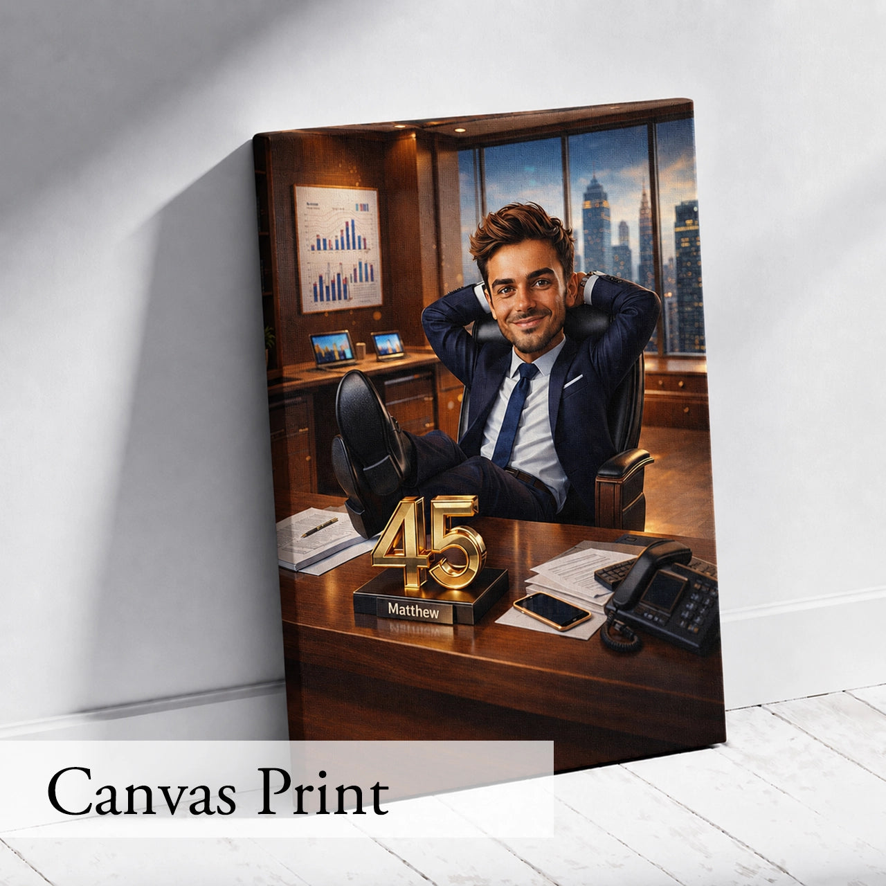 Boss Caricature from Photo - Personalized Gift for Him