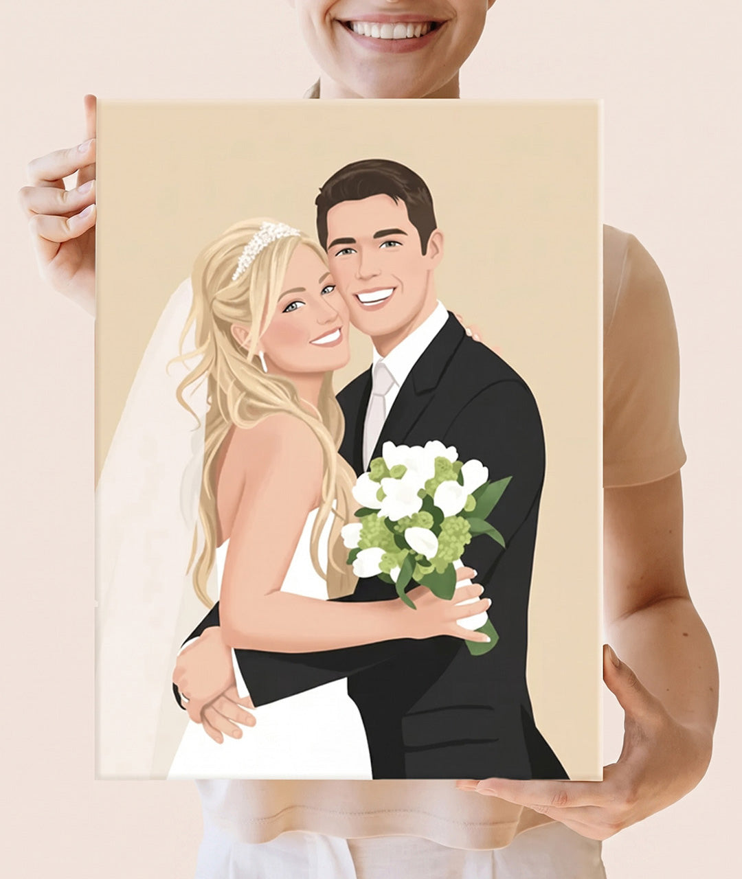 Custom Faceless Portrait from Photo | Personalized Canvas Print | Minimalist Digital Illustration | Unique Wall Art