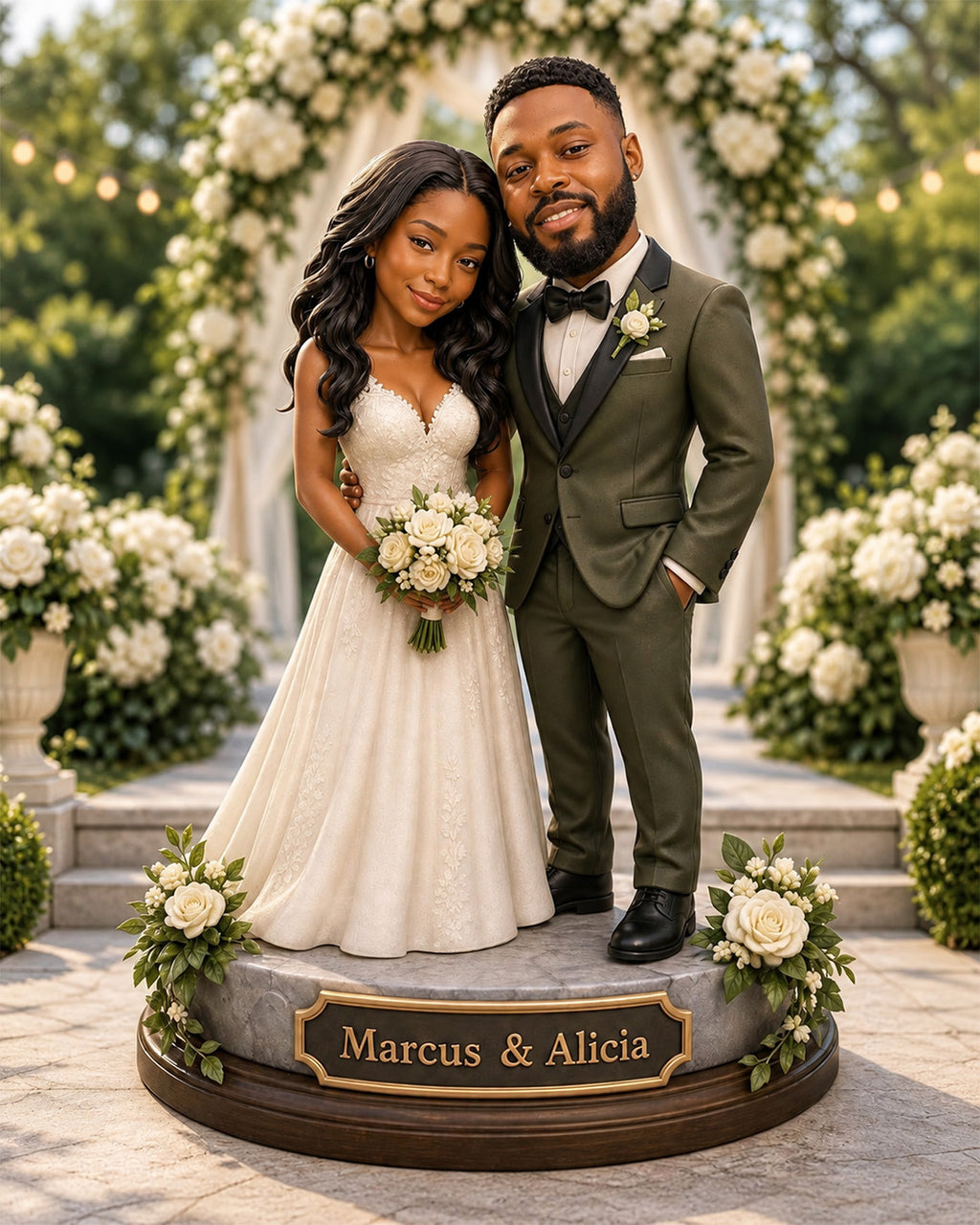 Wedding Couple Portrait  from Photo | Personalized Canvas Print | Custom Wedding Portrait | Unique Anniversary Gift