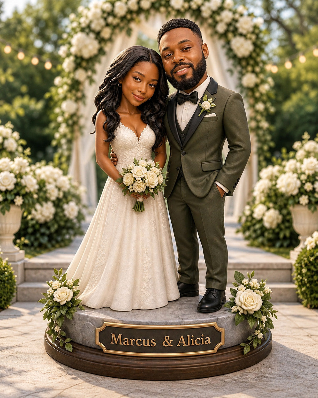 Wedding Couple Portrait  from Photo | Personalized Canvas Print | Custom Wedding Portrait | Unique Anniversary Gift