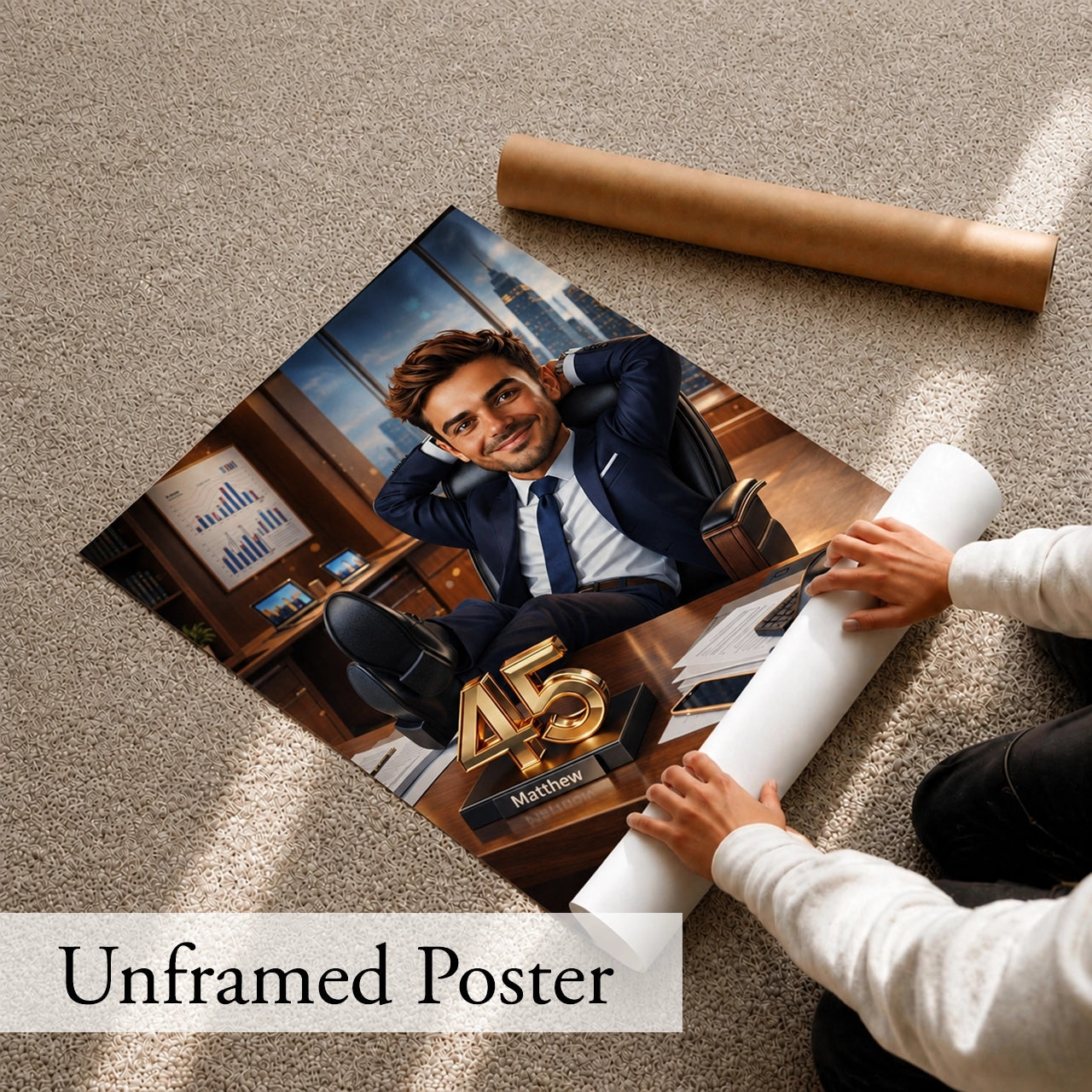Boss Caricature from Photo - Personalized Gift for Him