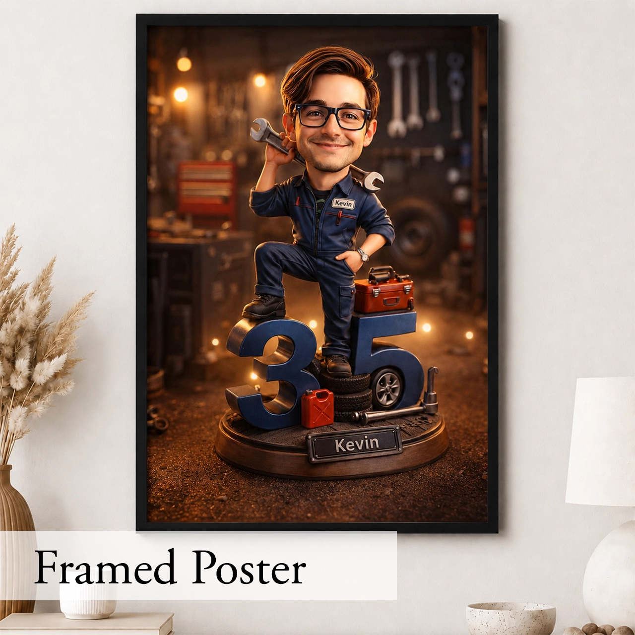 Photo to Canvas - Car Mechanic - Personalized Gift