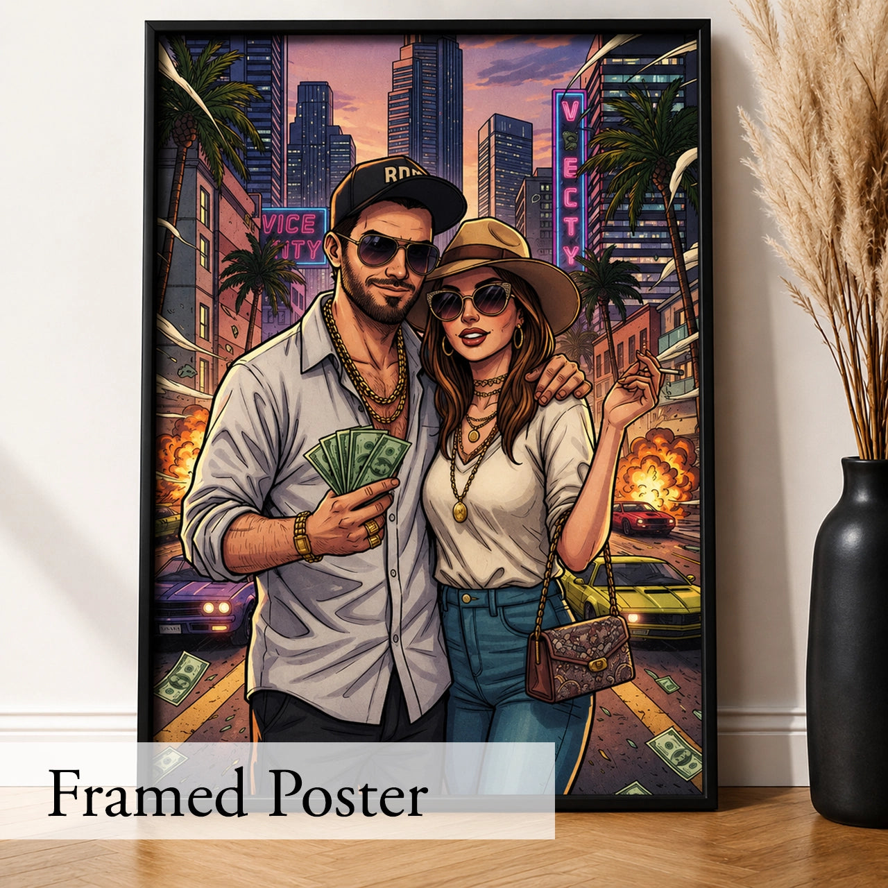 Personalized GTA-Style Portrait from Photo - Custom Gaming Gift