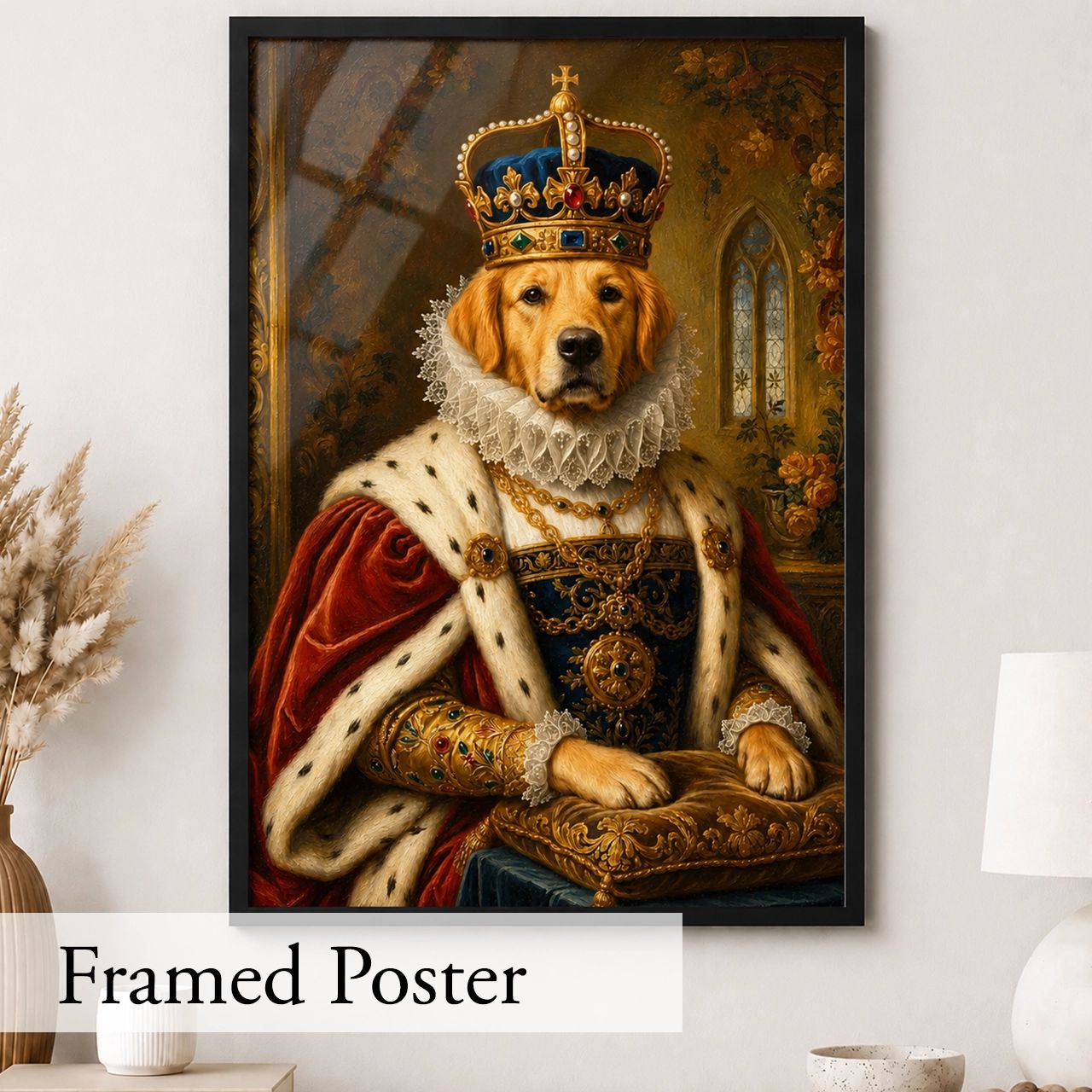 Customised Renaissance Dog Portrait from Photo - Thoughtful Gift for Pet Owners