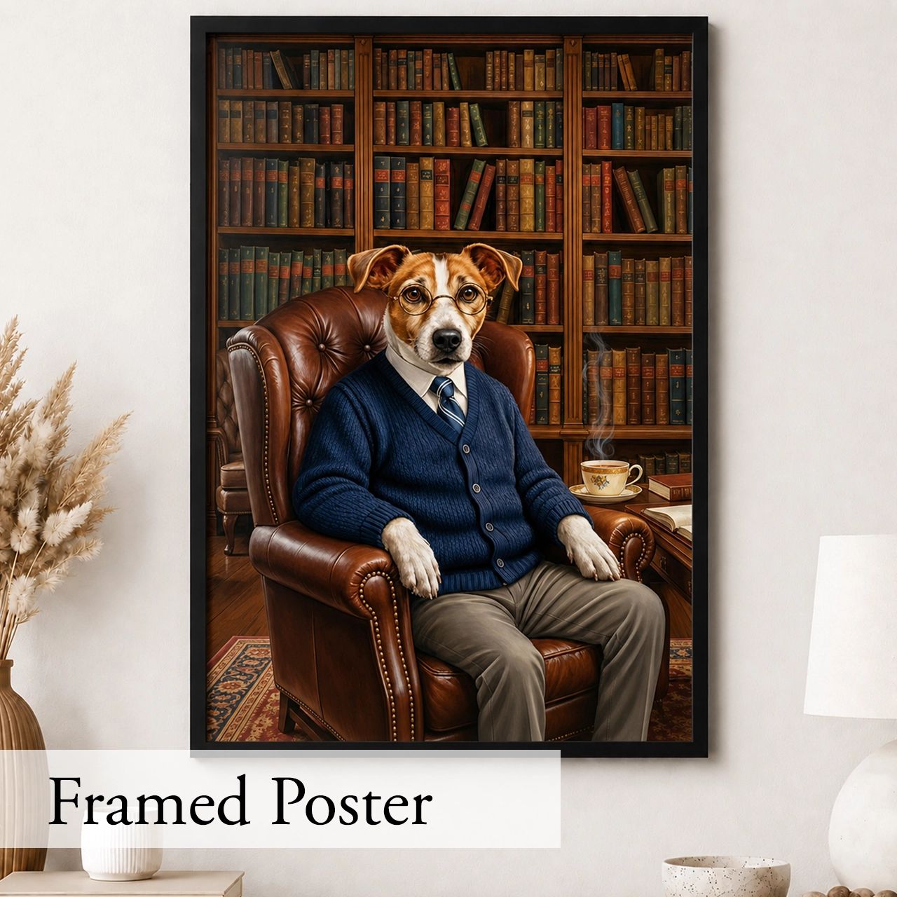 Customised Victorian Dog Portrait from Photo - Distinctive Gift for Pet Enthusiasts