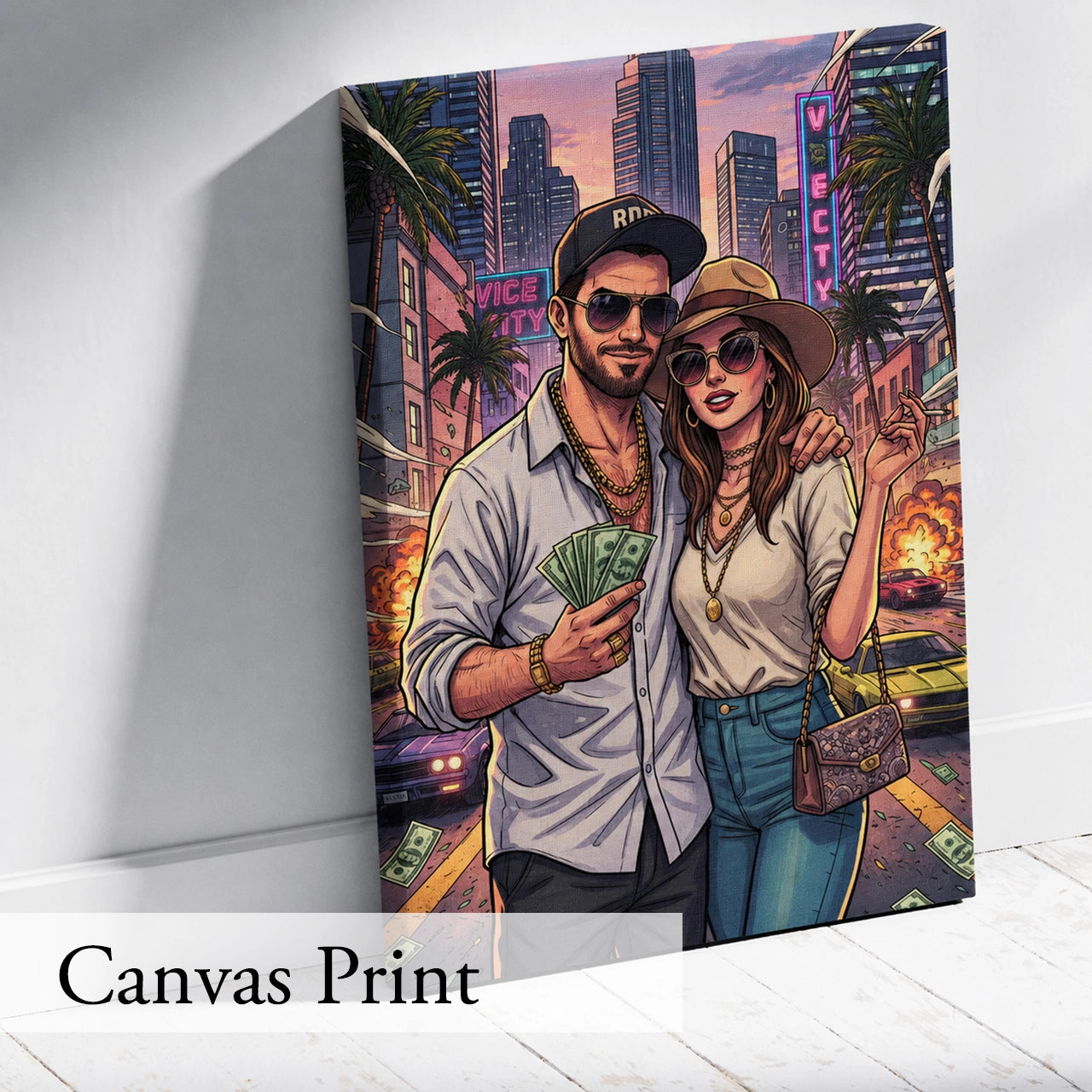 Personalized GTA-Style Portrait from Photo - Custom Gaming Gift