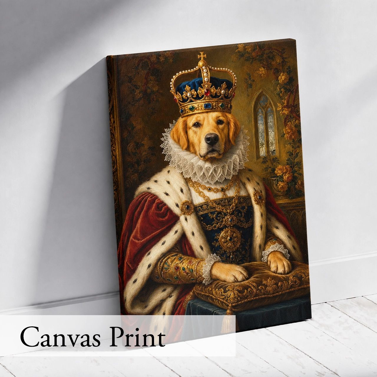 Customised Renaissance Dog Portrait from Photo - Thoughtful Gift for Pet Owners