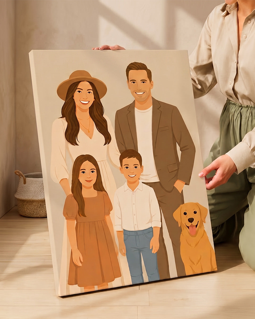 Custom Faceless Portrait from Photo | Personalized Canvas Print | Minimalist Digital Illustration | Unique Wall Art