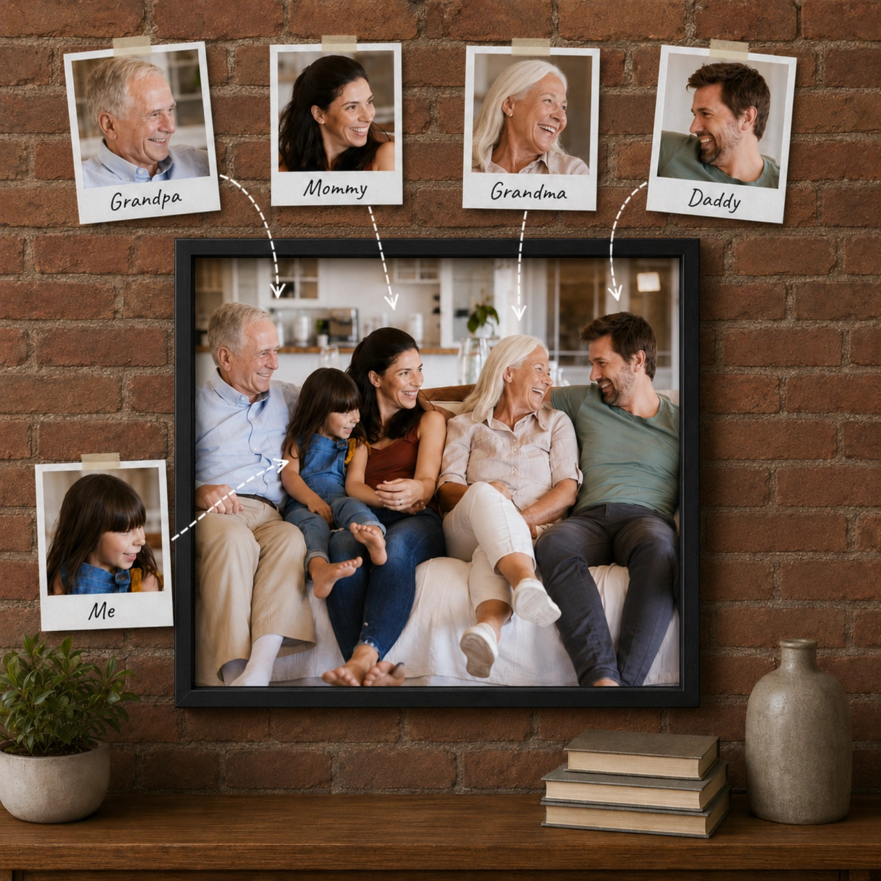 Custom Family portrait - Add a Loved One to a Photo. A Natural Way to Bring Everyone Together.